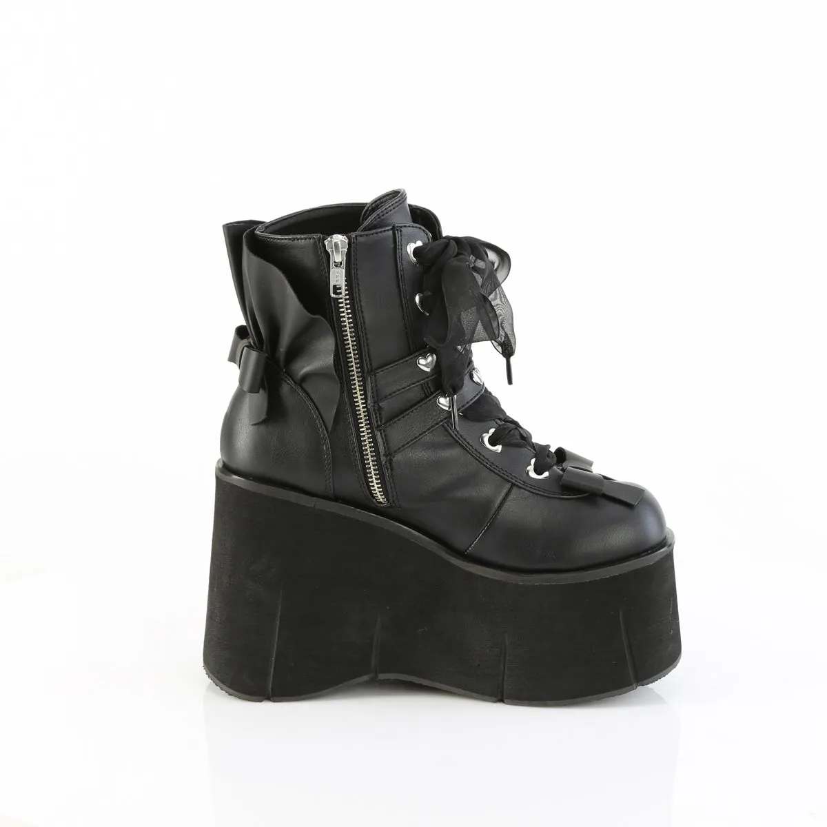 4 Inch Platform KERA-55 Black Vegan Leather