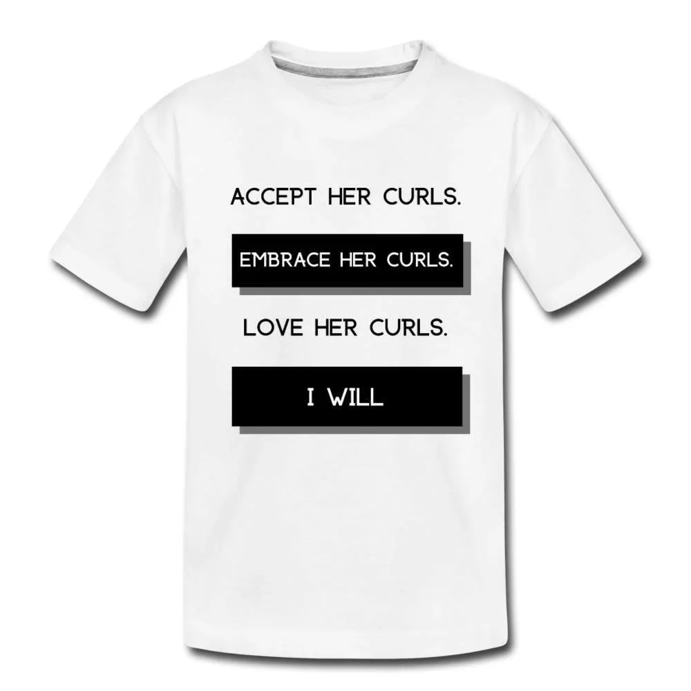 Accept Her Curls Toddler Boys T-Shirt