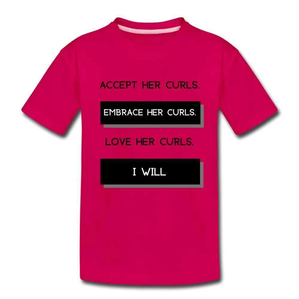 Accept Her Curls Toddler Boys T-Shirt