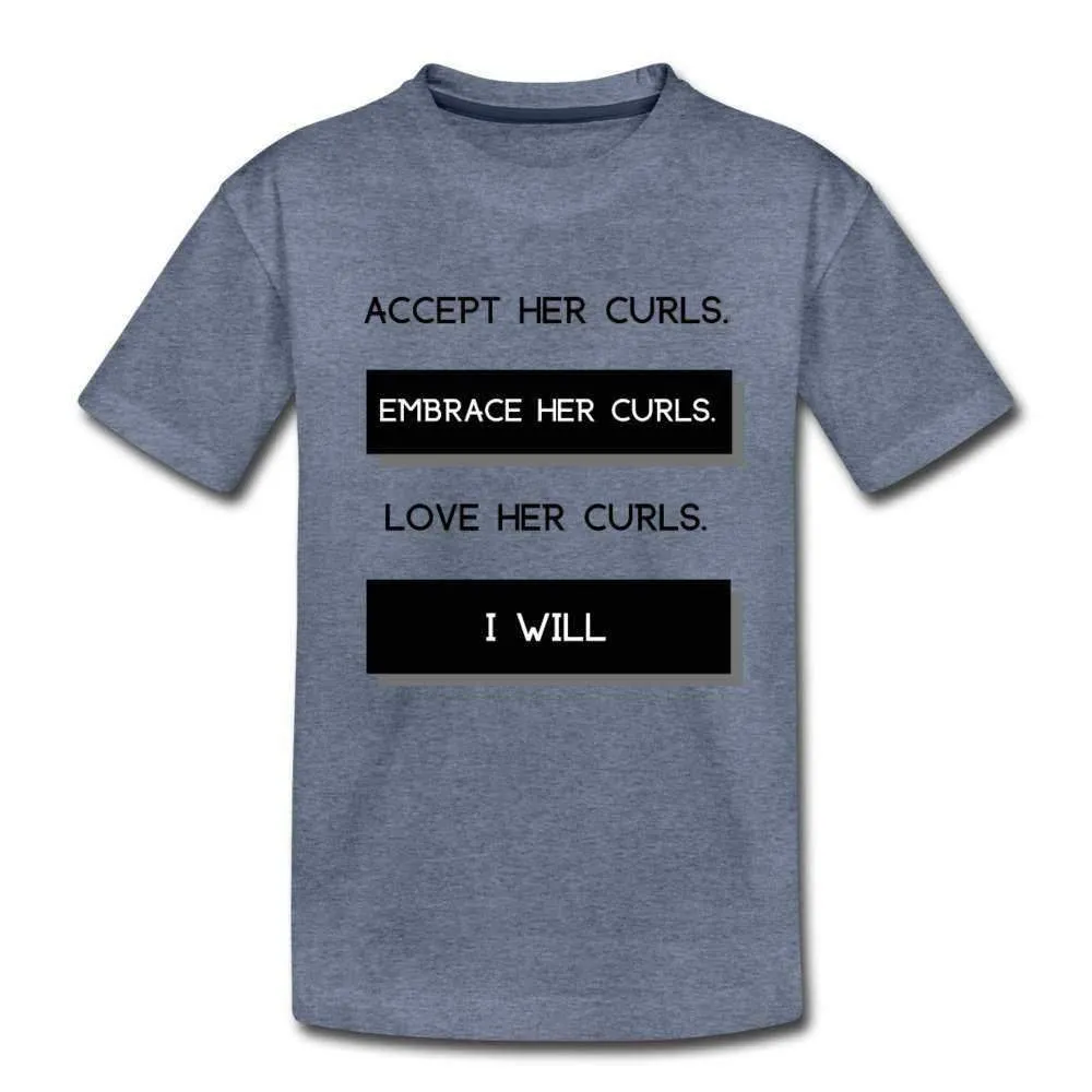 Accept Her Curls Toddler Boys T-Shirt