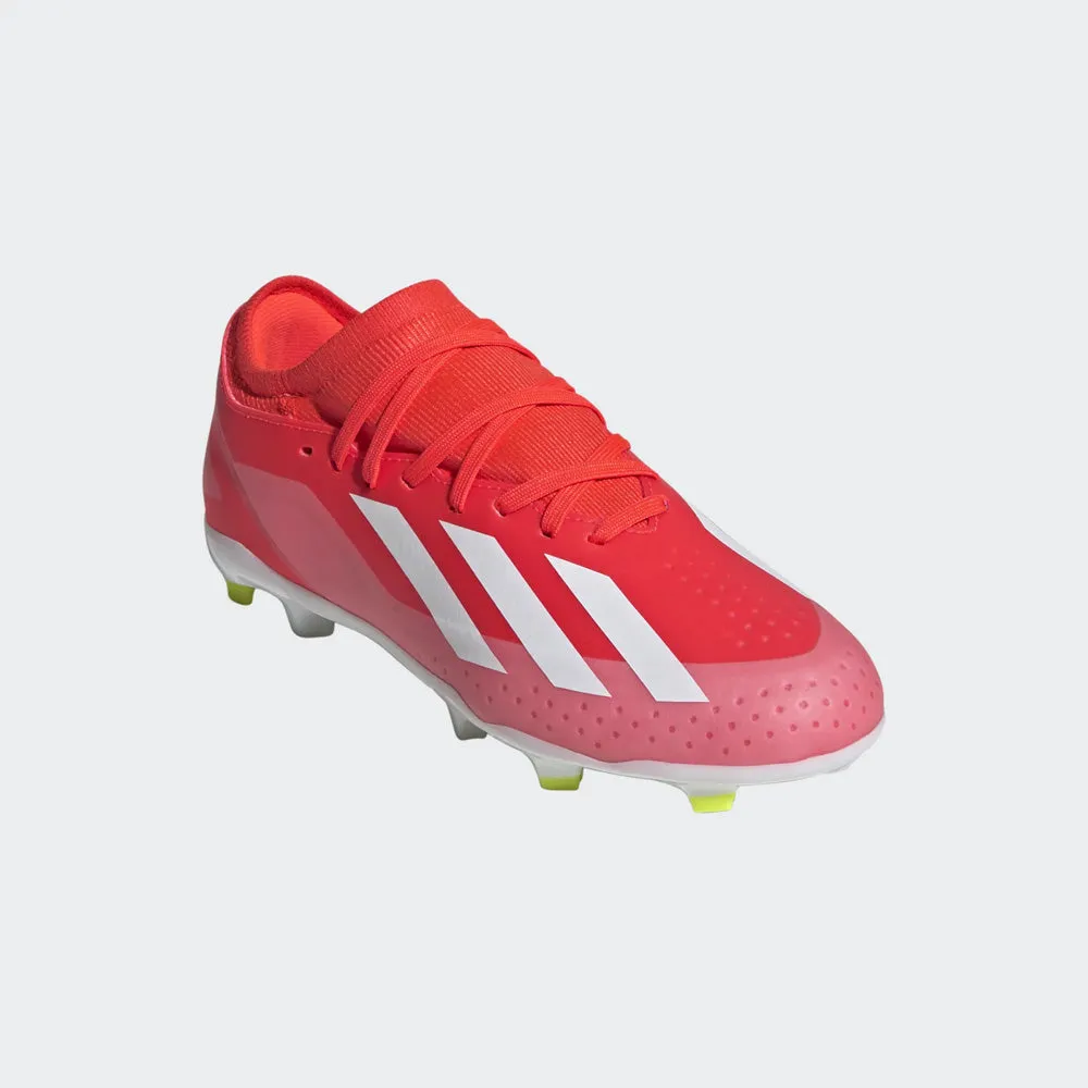 Adidas X Crazyfast League FG Jnr Football Boots (Solar Red/White/Yellow)