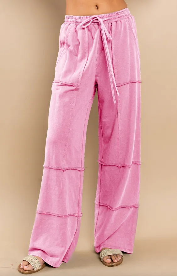 Adrienne Mineral Wash Tiered Pants