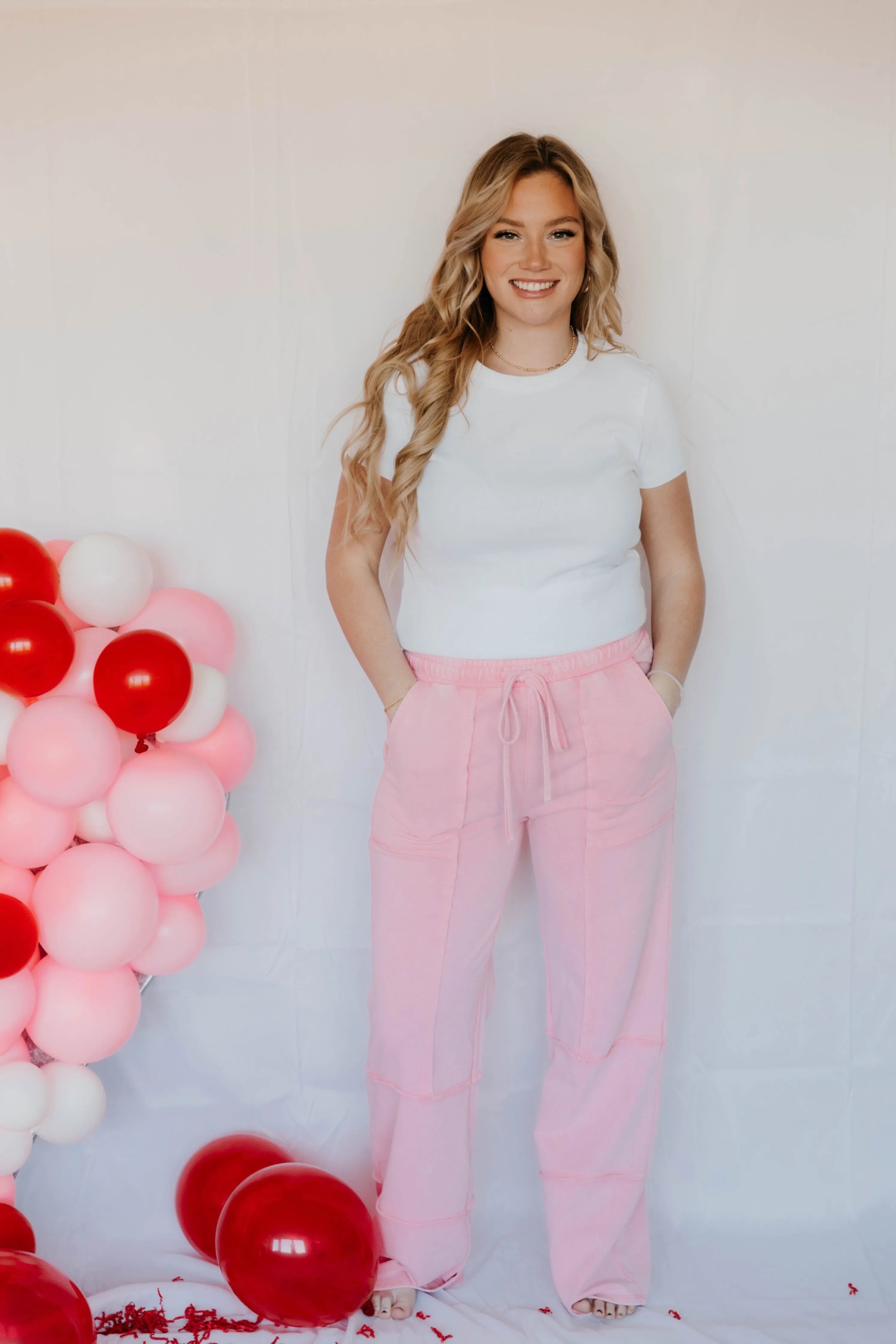 Adrienne Mineral Wash Tiered Pants