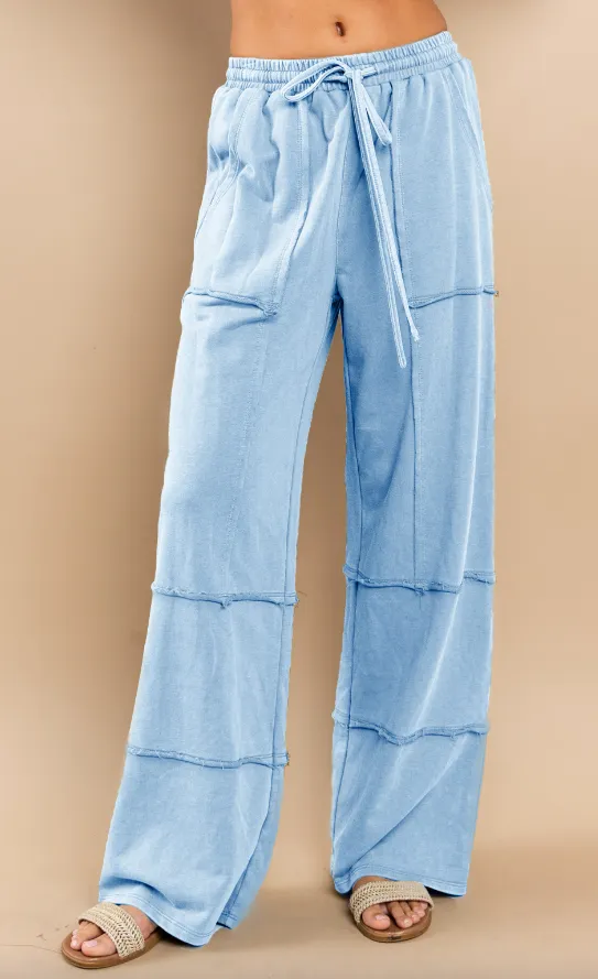 Adrienne Mineral Wash Tiered Pants