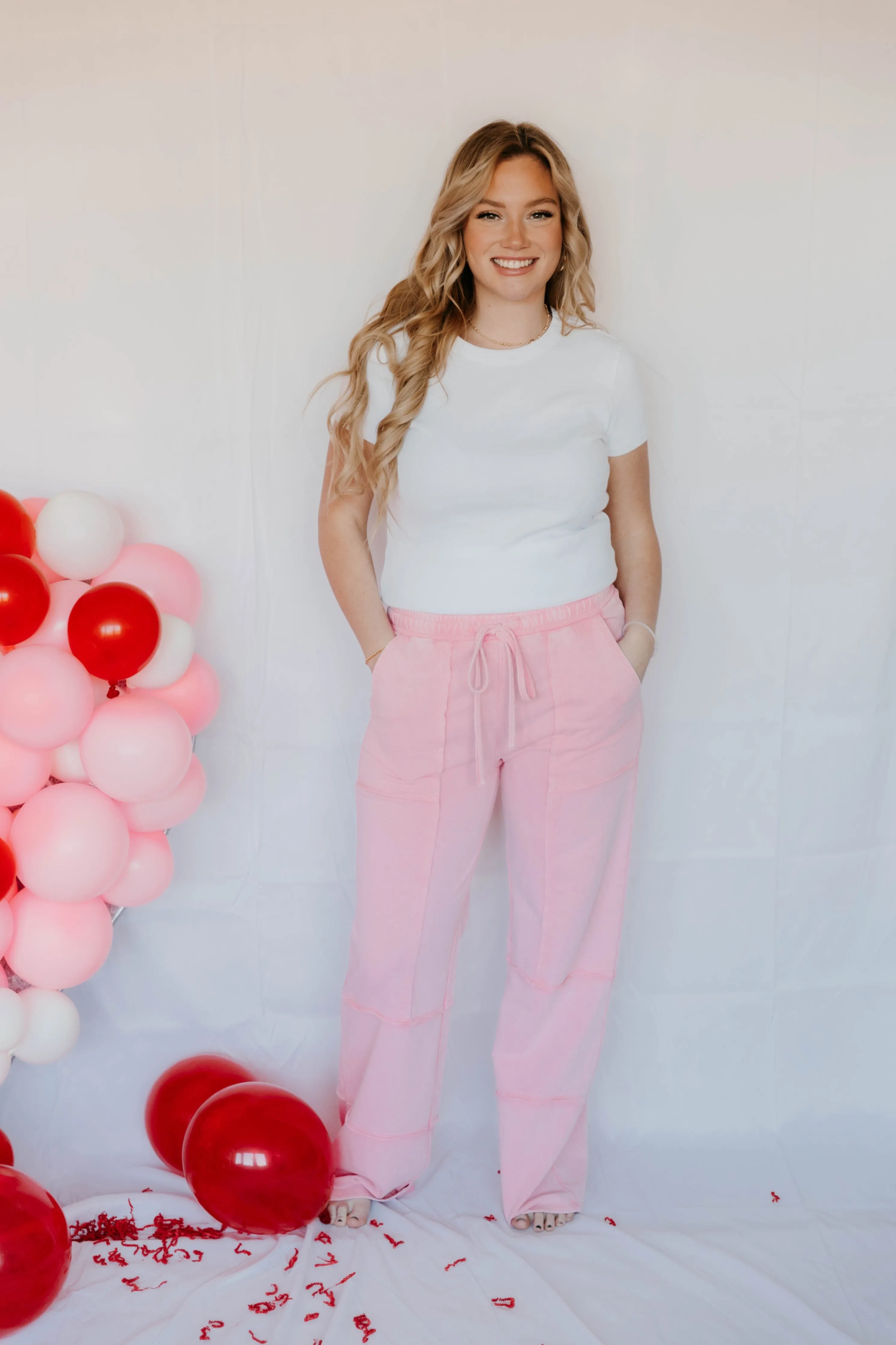 Adrienne Mineral Wash Tiered Pants