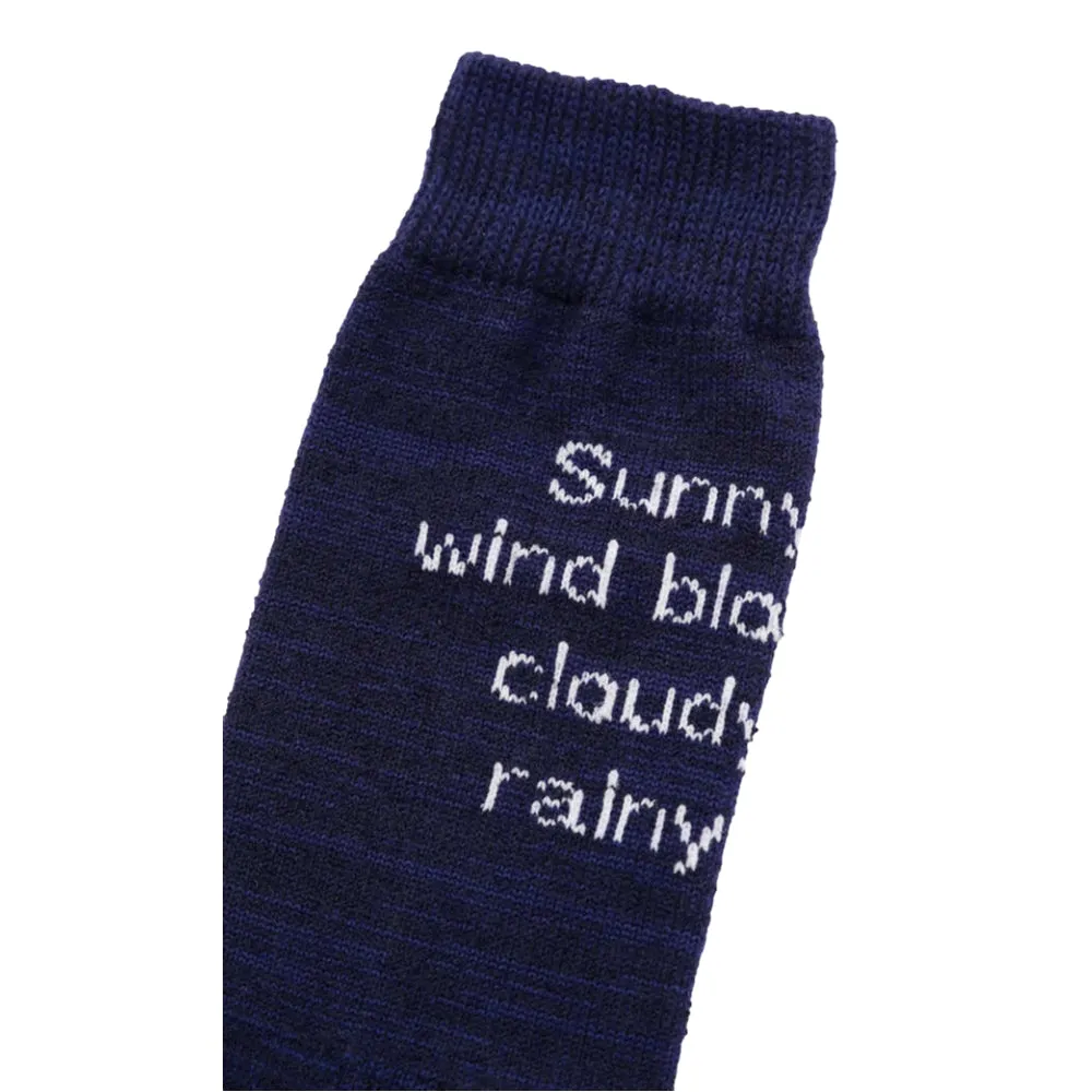 AND WANDER PE/CO PILE SOCKS-NAVY