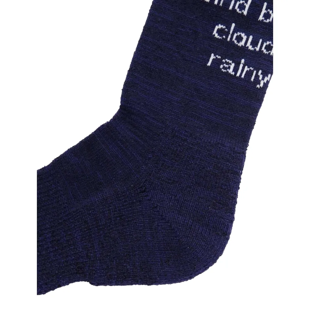 AND WANDER PE/CO PILE SOCKS-NAVY