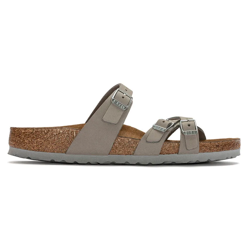 'Birkenstock' Women's Franca Soft Bed Leather Sandal - Dove Grey