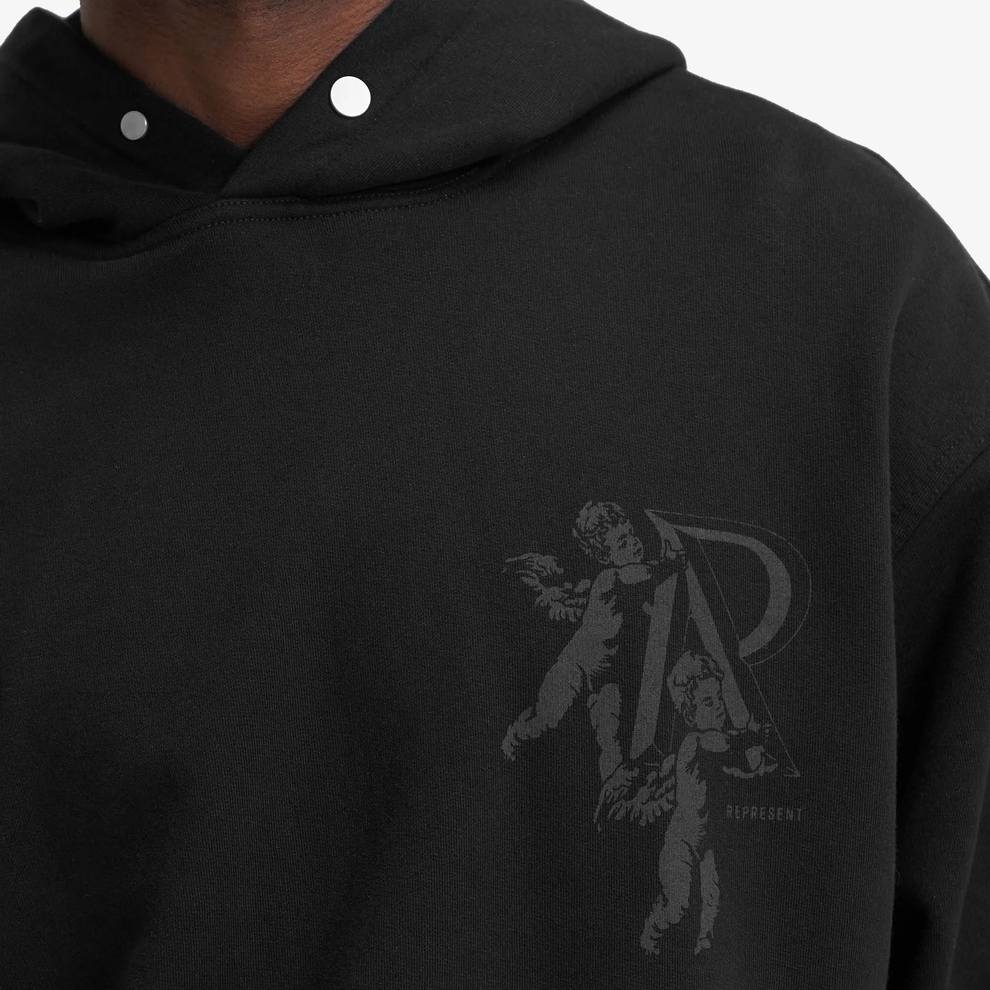 CHERUB INITIAL HOODIE 'BLACK'