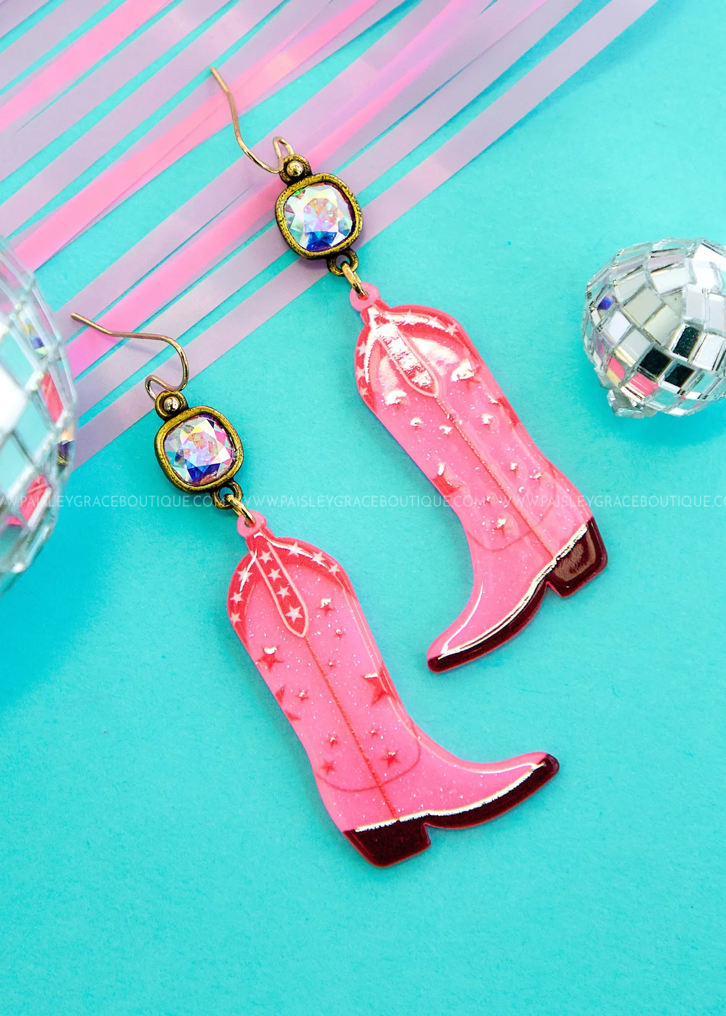 Dakota Cowboy Acrylic Earrings by Pink Panache