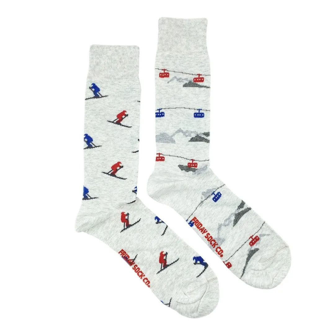 Gondola / Skiier - Men's Mismatched Socks