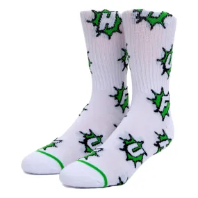 HUF INFINITY JEWEL SOCKS-WHITE