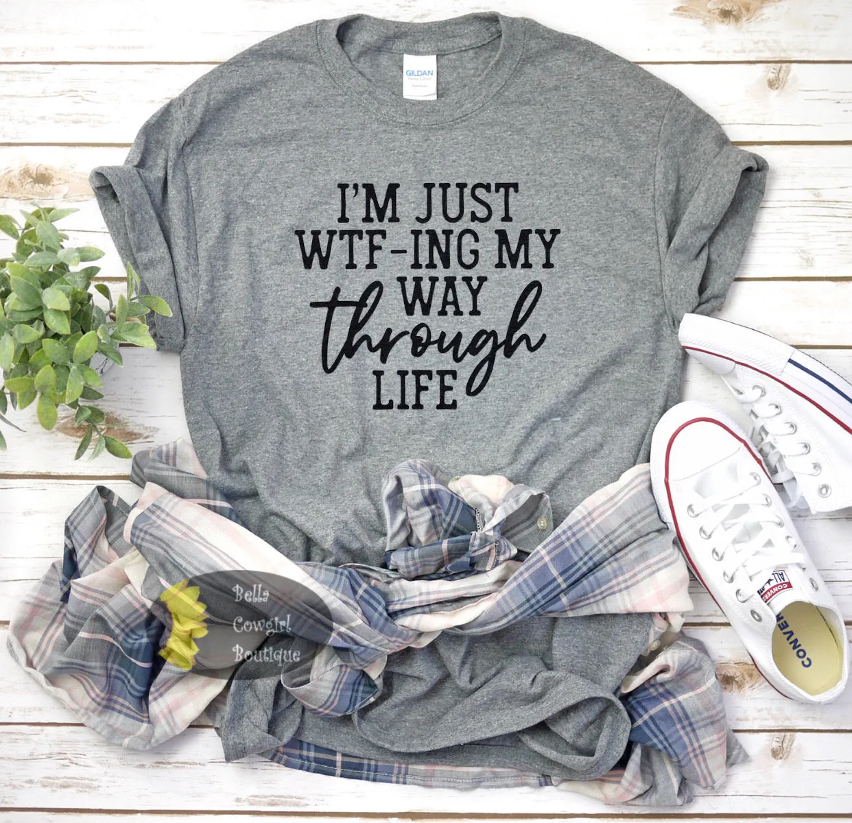 I'm Just WTF-ing My Way Through Life Funny Women's T-Shirt