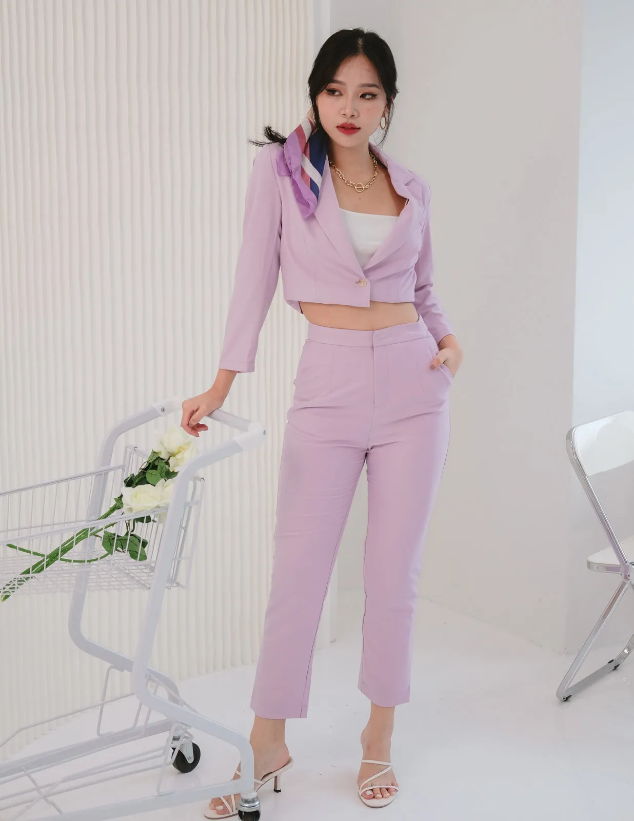 Kaci Pants in Lilac Pink