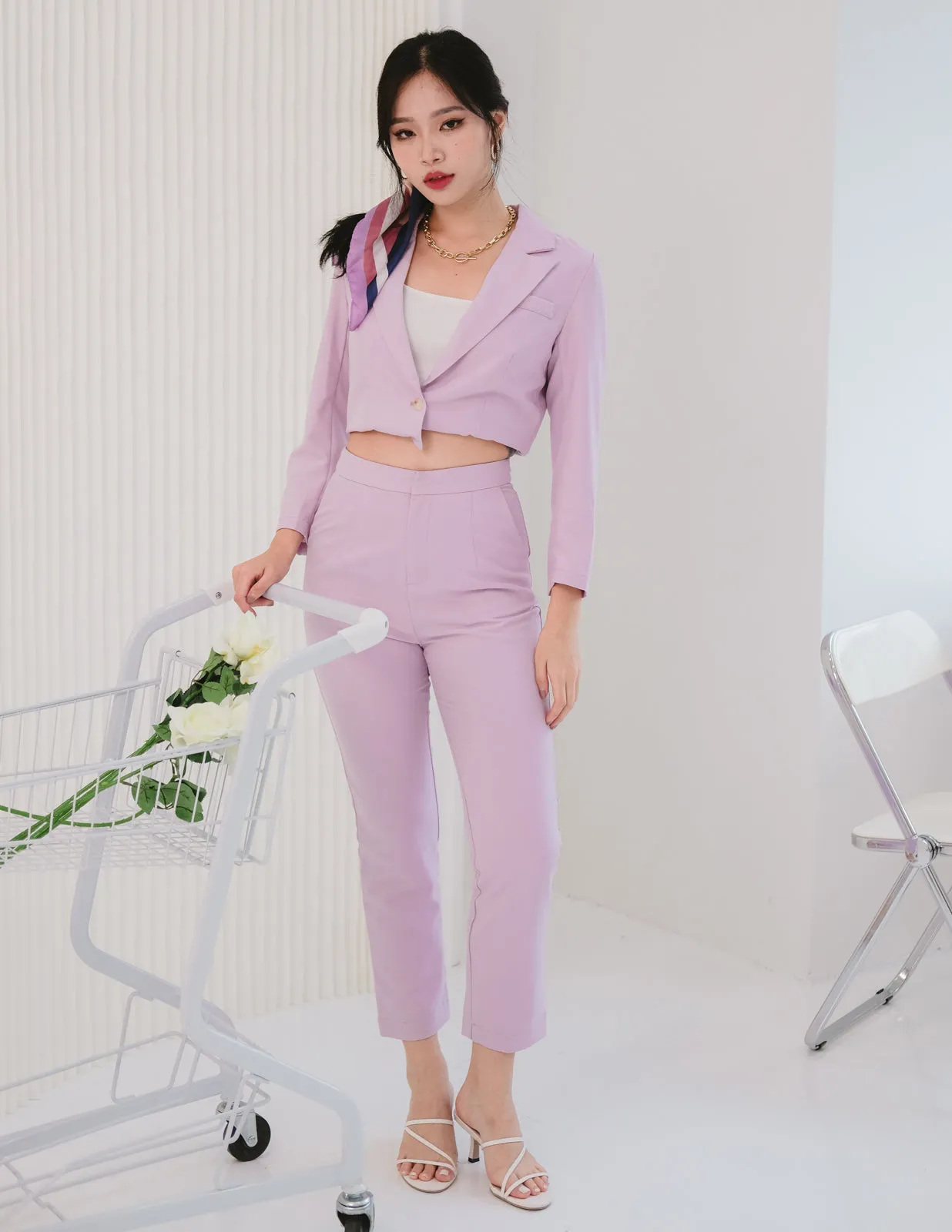 Kaci Pants in Lilac Pink