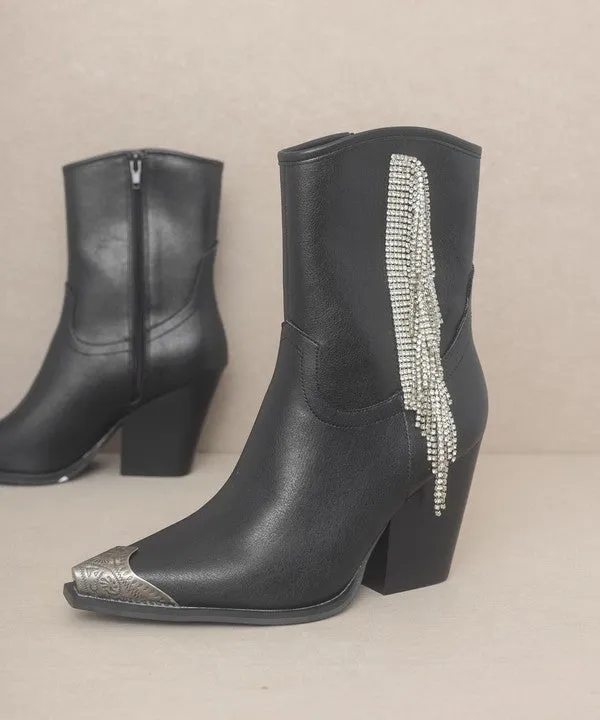 Kai - Rhinestone Fringe Boots