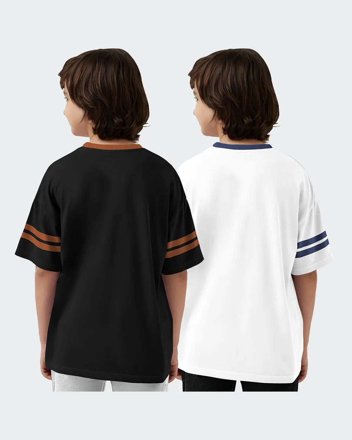 Kids T-Shirt COMBO - Black & White T-Shirts (Pack of 2)