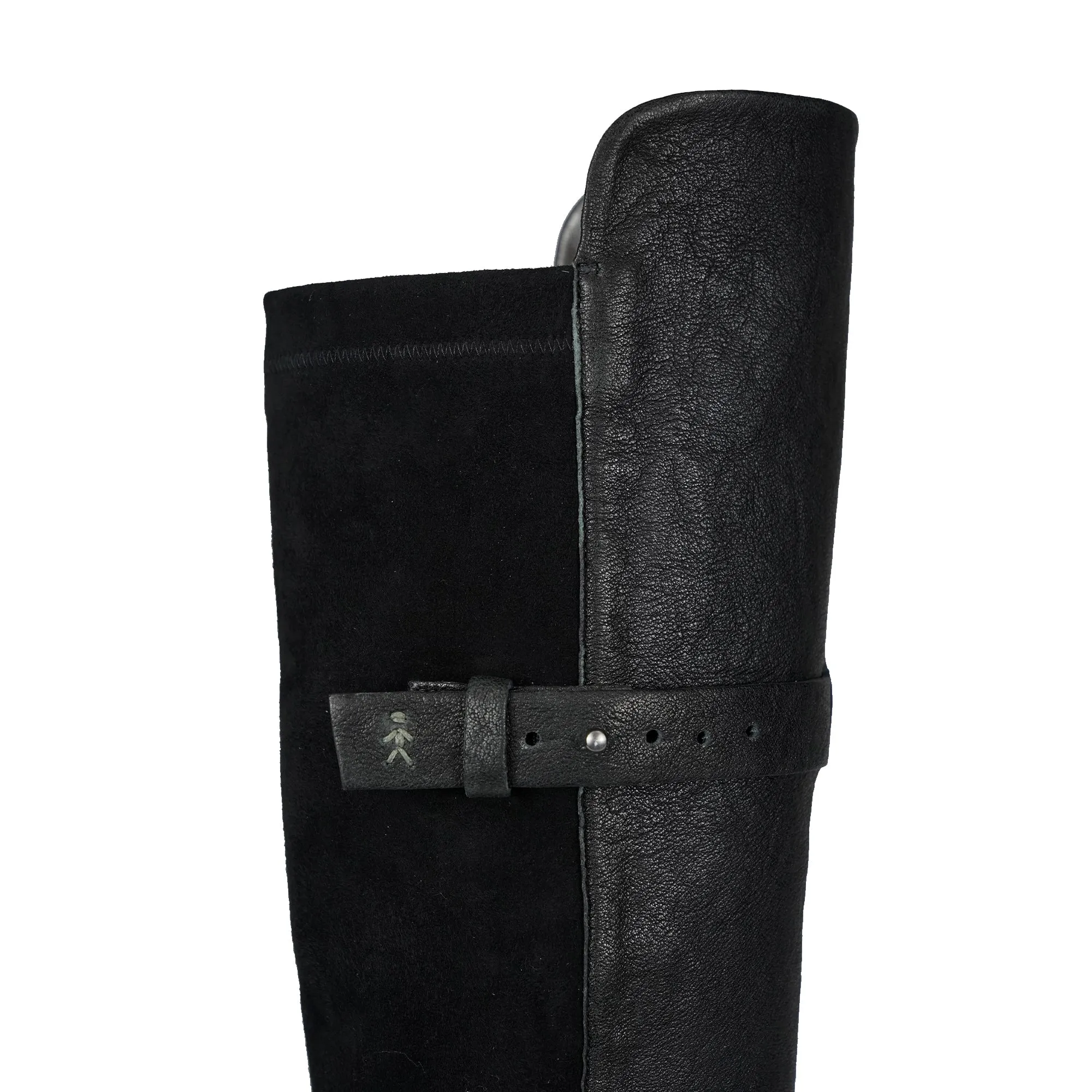 Knee Boot Vegetal Wash/Stretch Black