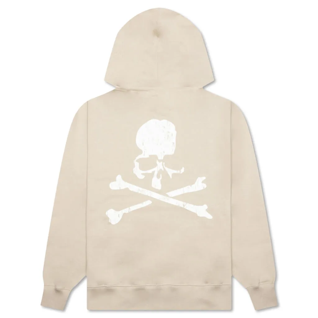 Logo Print Hoodie - Beige