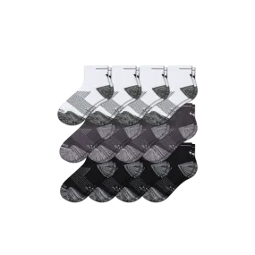 Men's Running Quarter Sock 12-Pack