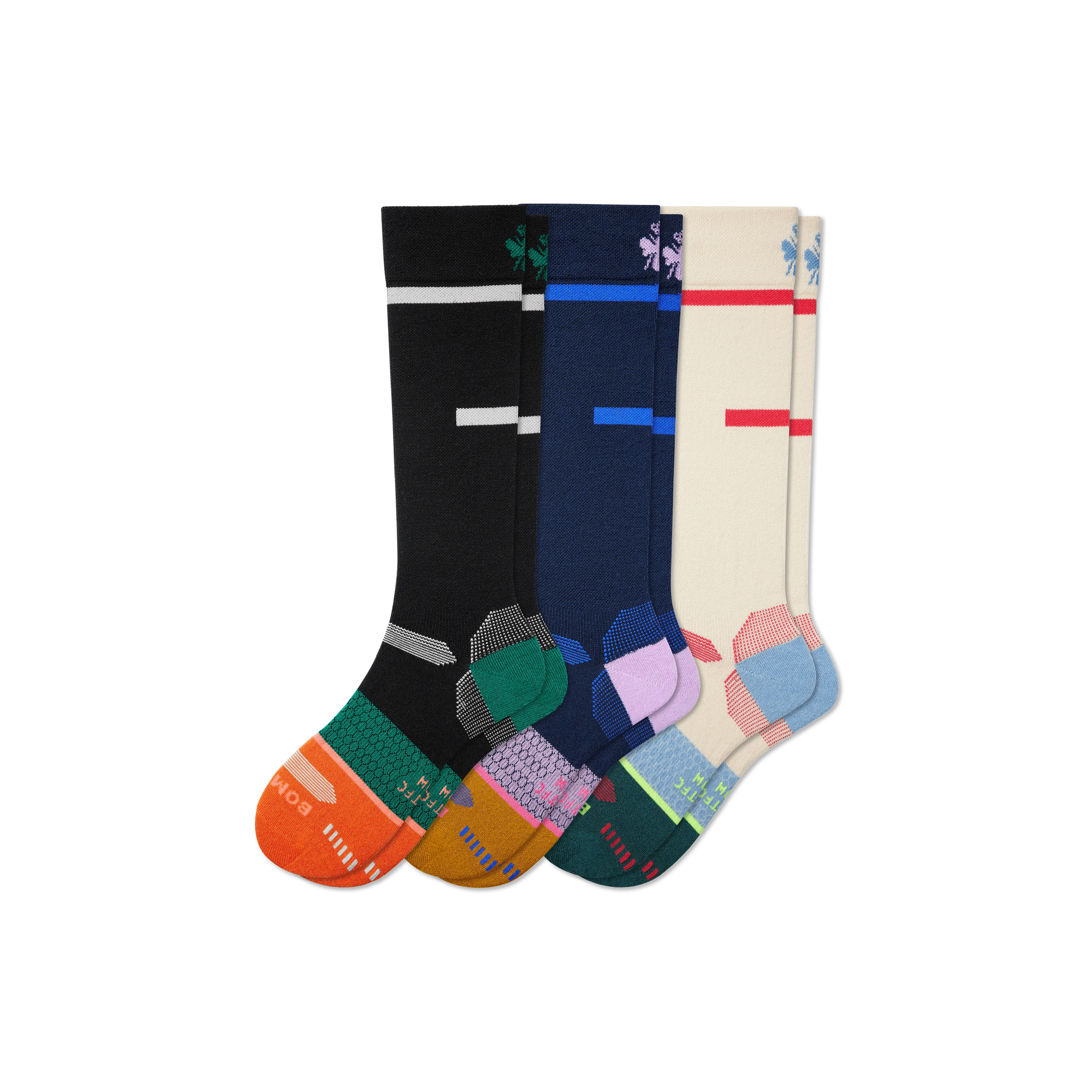 Men's Zero-Cushion Merino Wool Blend Ski & Snowboard Sock 3-Pack