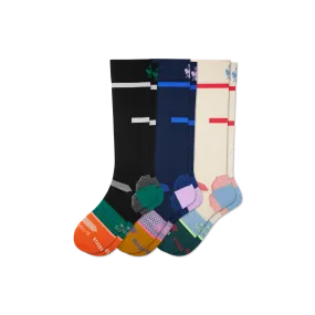 Men's Zero-Cushion Merino Wool Blend Ski & Snowboard Sock 3-Pack