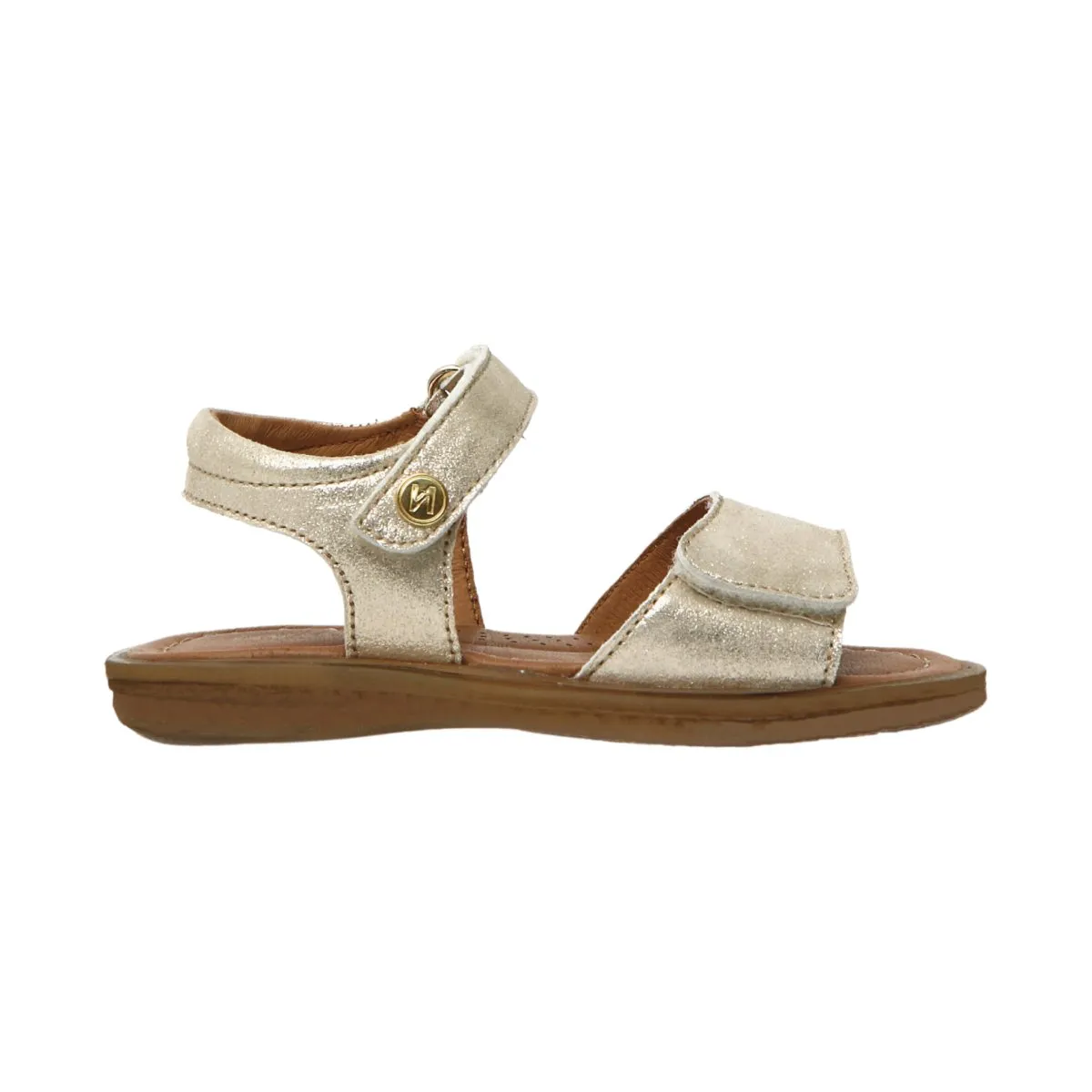 Naturino Girl's (Sizes 30-32) Aryli Platinum Velcro Sandal