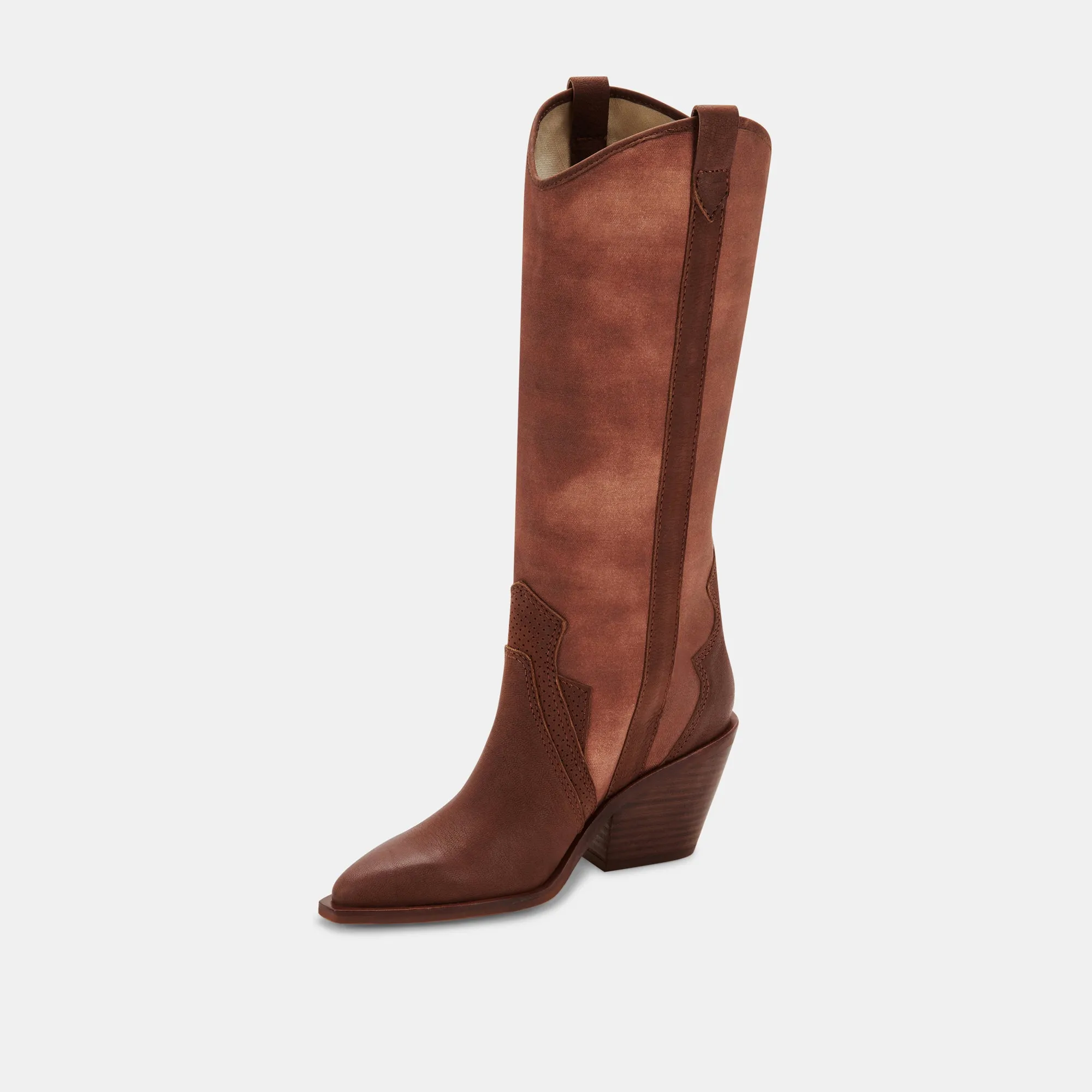 NAVENE BOOTS CHOCOLATE LEATHER - re:vita