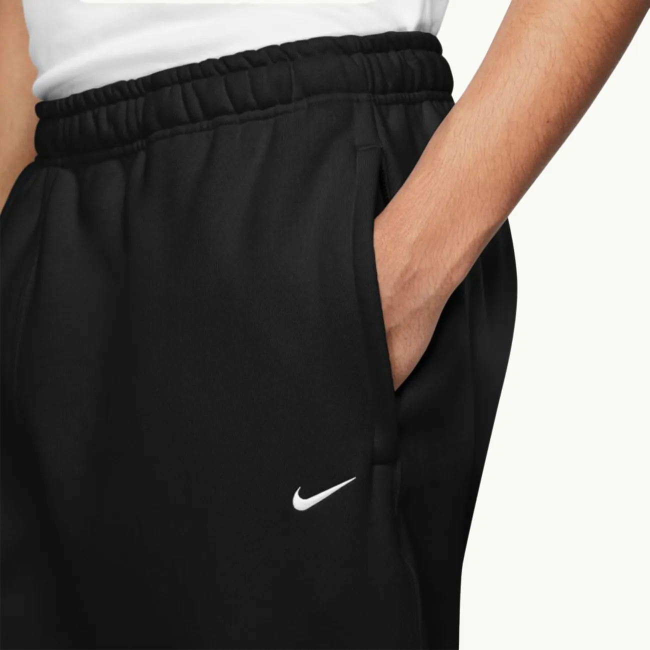 NRG Soloswoosh Fleece Pant - Black/White