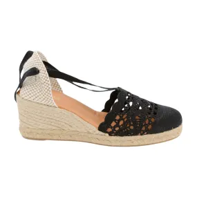 PINAZ Black Lace Espadrille