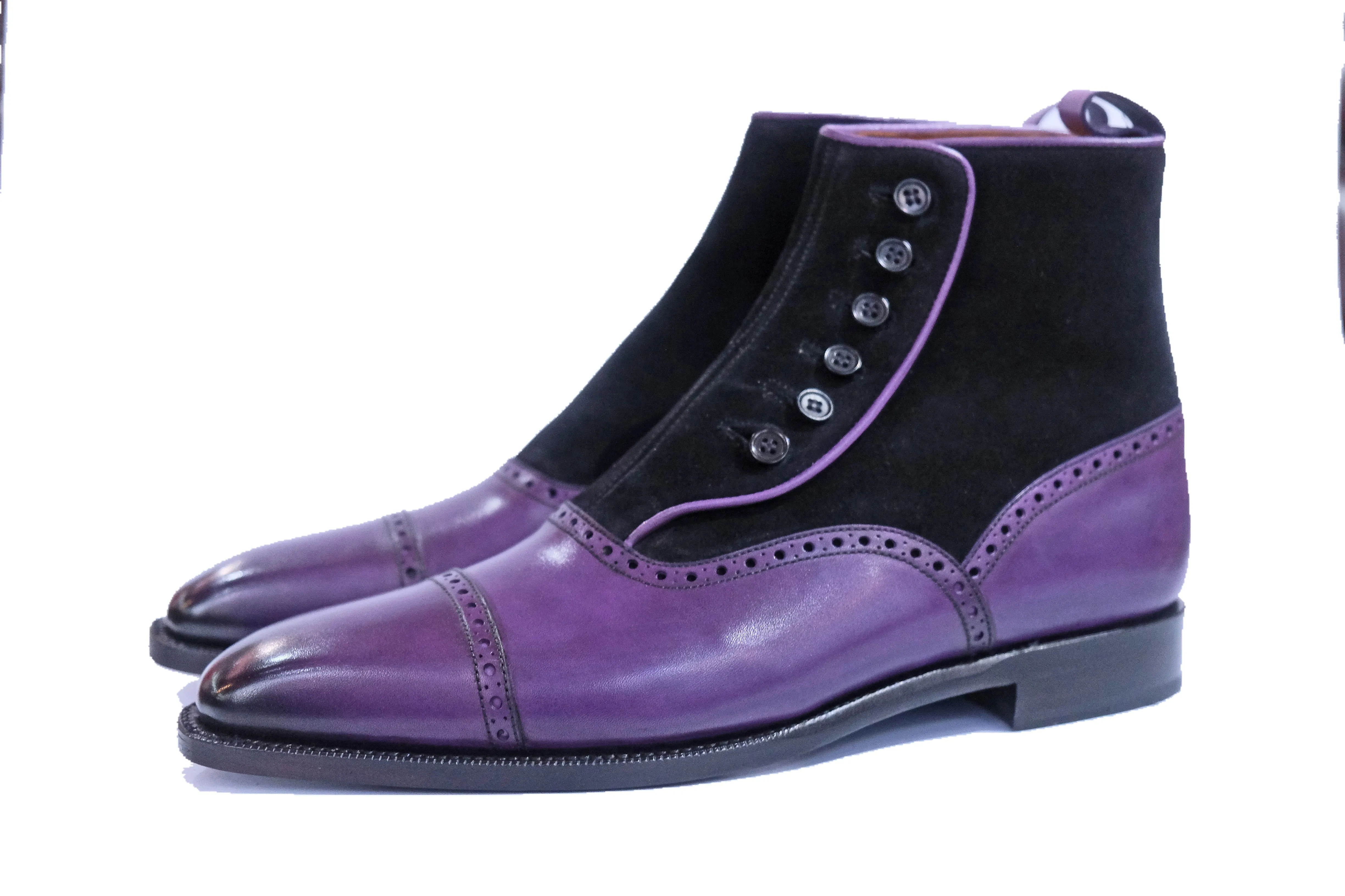 Puyallup - MTO - Purple Calf / Black Suede - LPB Last - Single Leather Sole