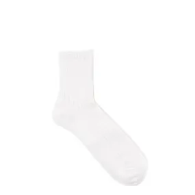 ROTOTO LINEN COTTON RIBBED ANKLE SOCKS OFF WHITE