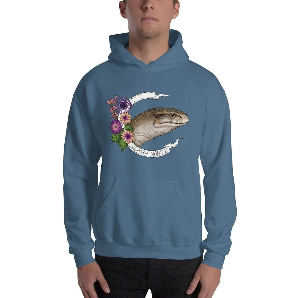 Savannah Monitor Banner Hoodie, Reptile Gift Pullover