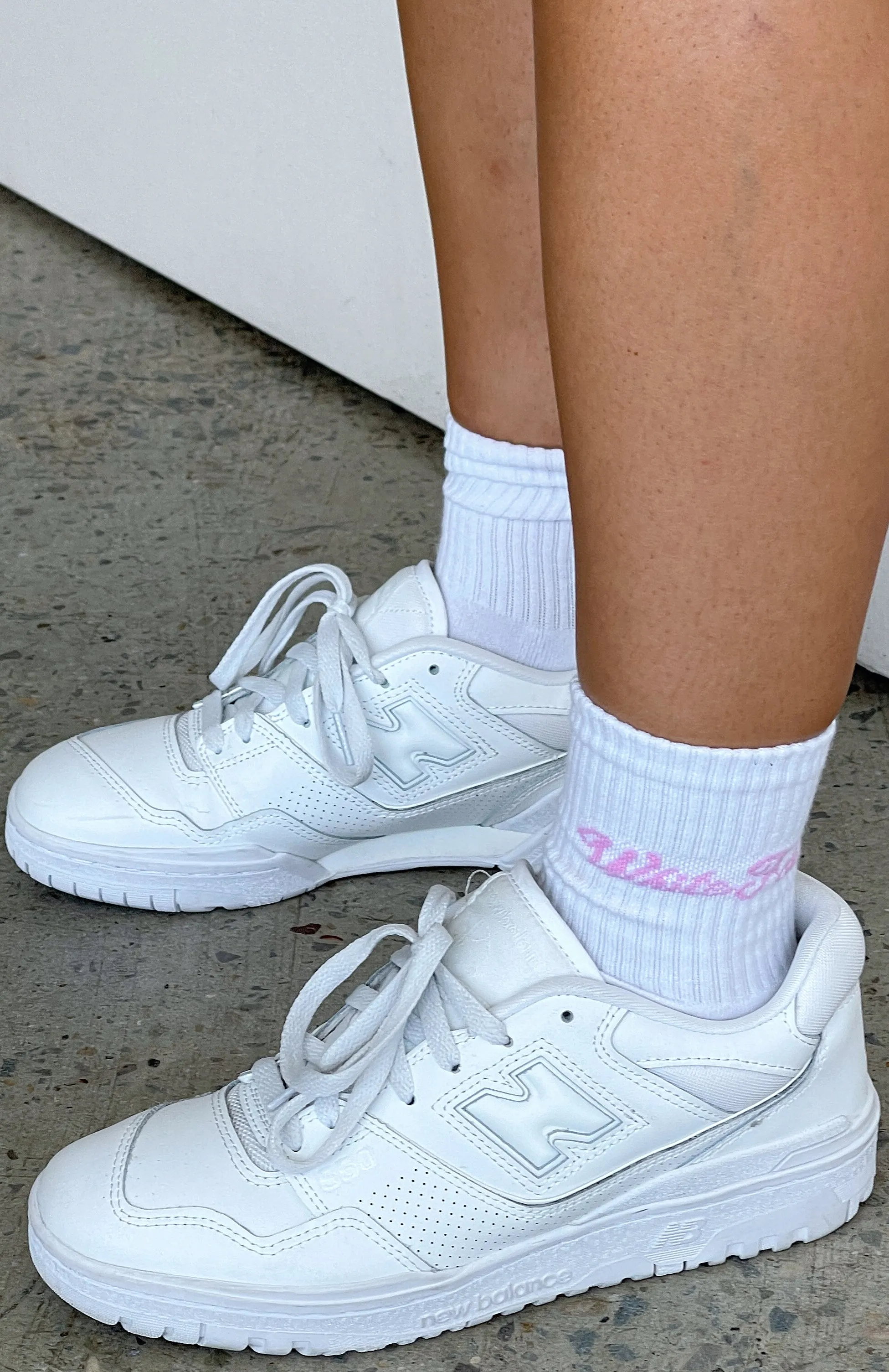 Season 7 Socks White/Pink