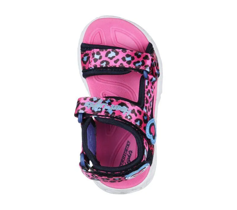 Skechers girl's sandal with lights Lights Heart Sandal Savvy Cat 302090N/HPBL pink-blue