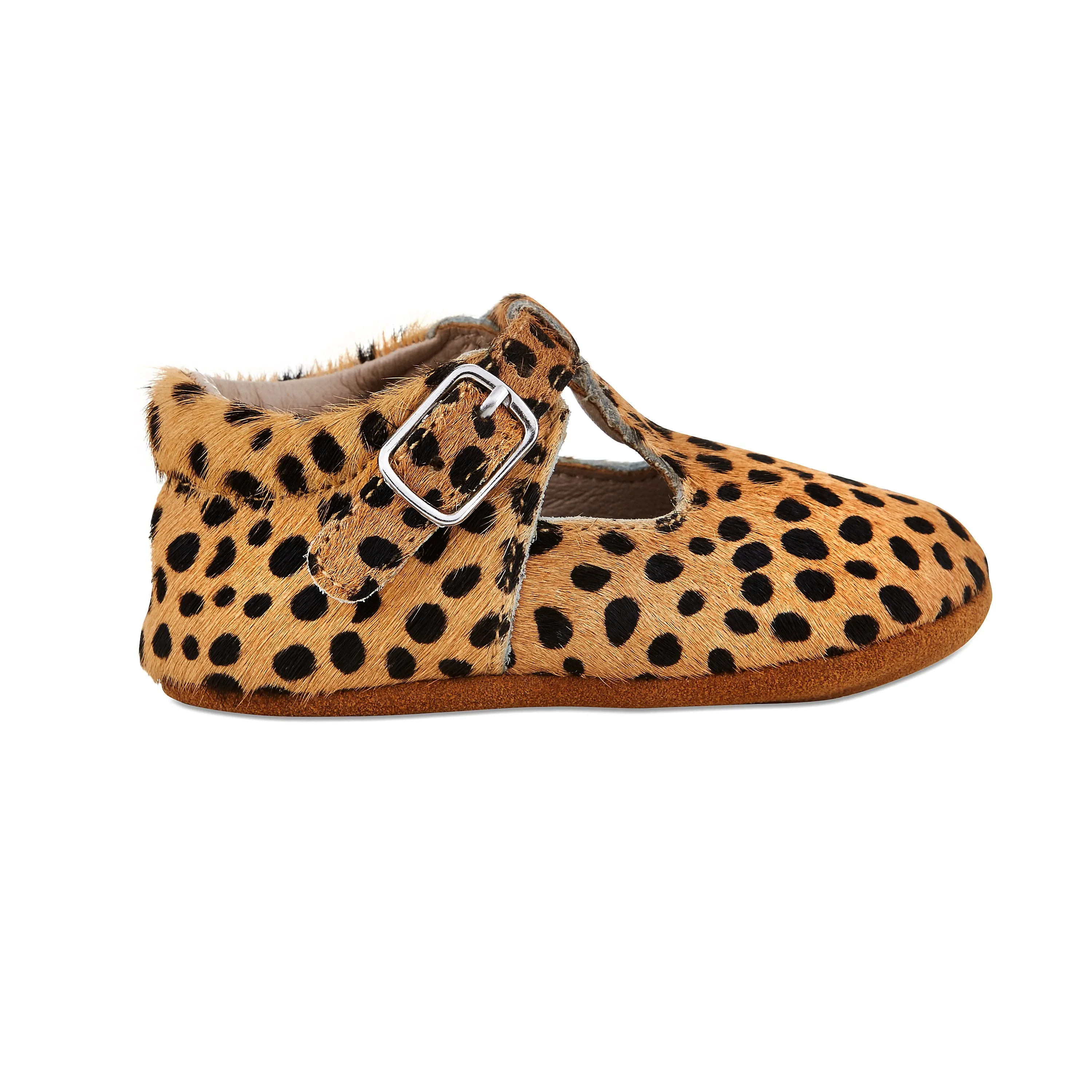 Soft-Sole Leather Mary Jane Moccasins - LEOPARD