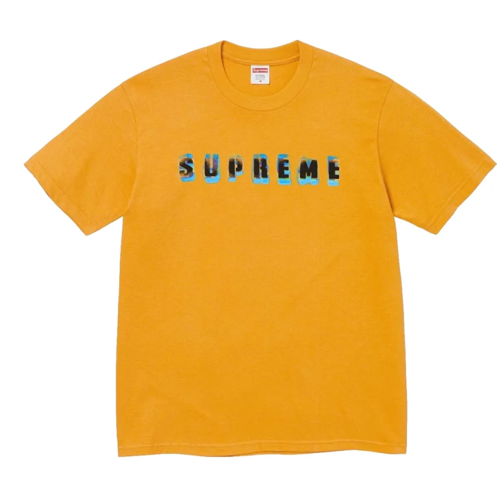 SUPREME STENCIL TEE-MUSTARD