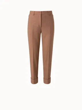 Tapered Hose aus Wolle Stretch Flanell