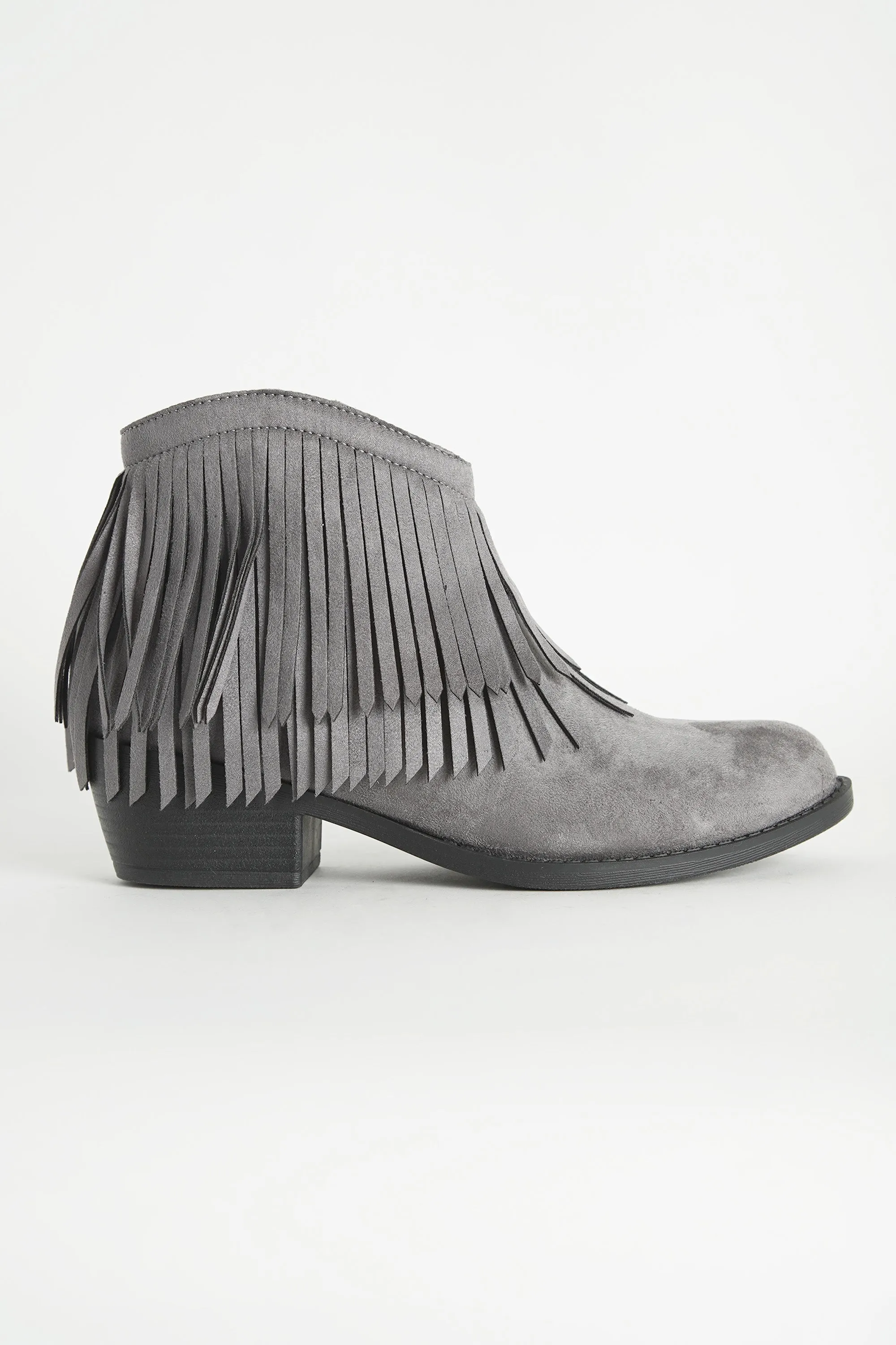 Western Fringe Ankle Boots