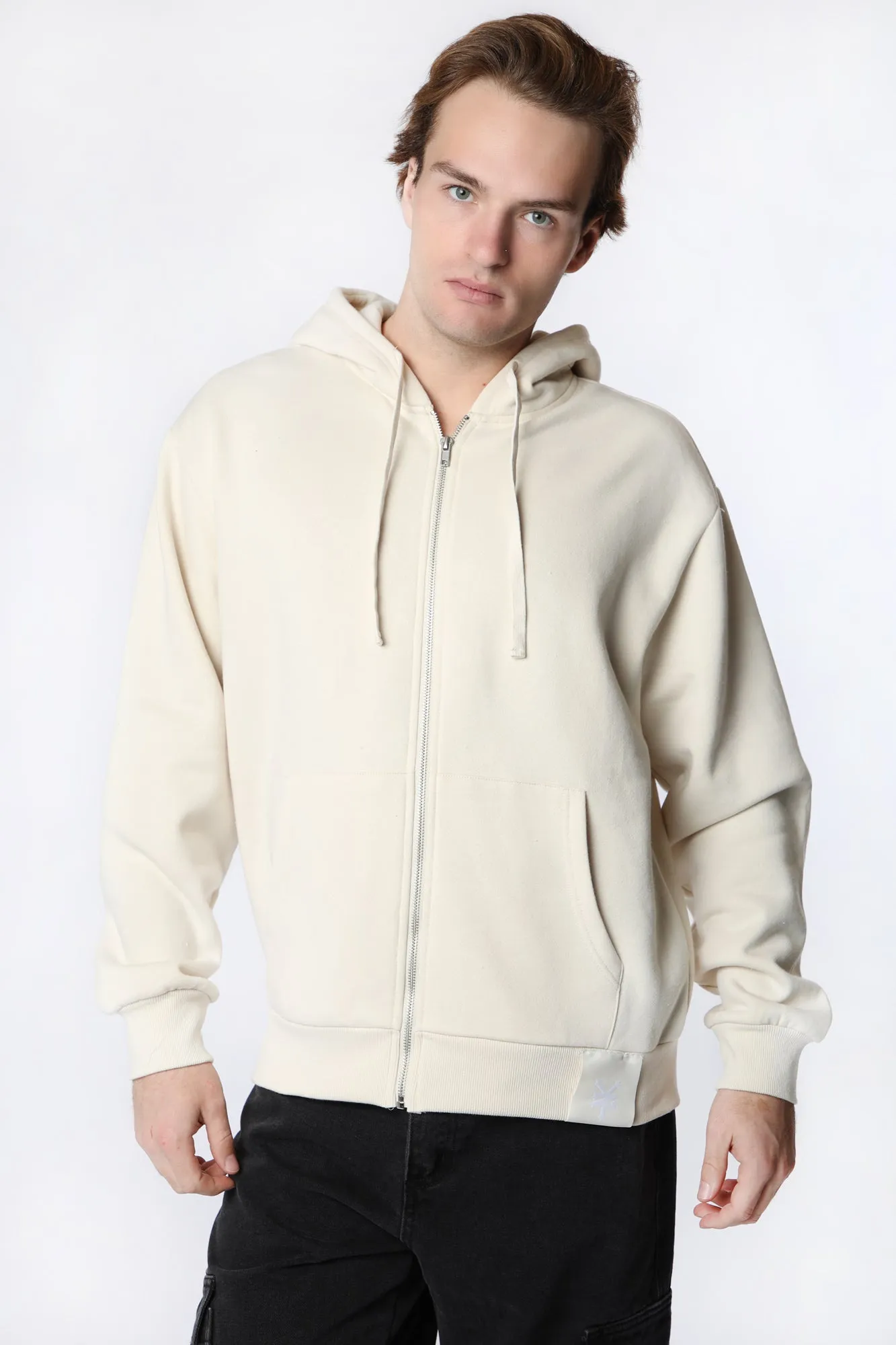 Zoo York Unisex Woven Patch Zip-Up Hoodie